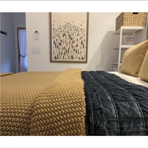 Casaluna Bedding Casa Luna King Chunky Knit Bed Blanket Warm Brown